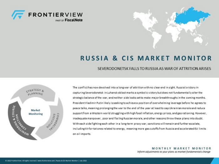 Russia-CIS Monthly Market Monitor