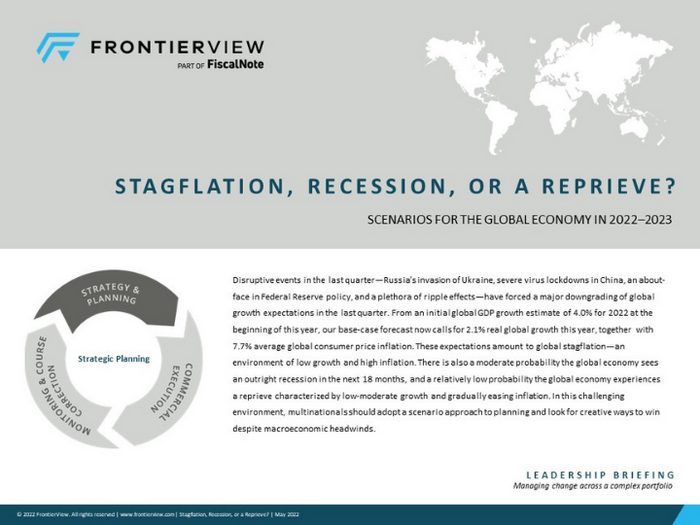 Stagflation, Recession or Reprieve Report